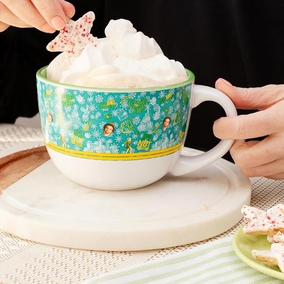 Elf Movie Themed Mug with Green and Blue Design - Picture 14 of 16